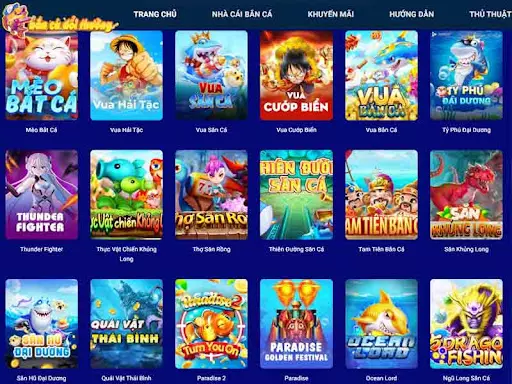Nhà cái uy tín cung cấp tất cả các thể loại game bắn cá đổi thưởng