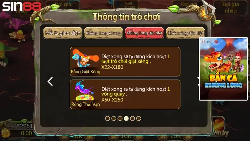 Game săn khủng long có lối chơi giống bắn cá đổi thưởng