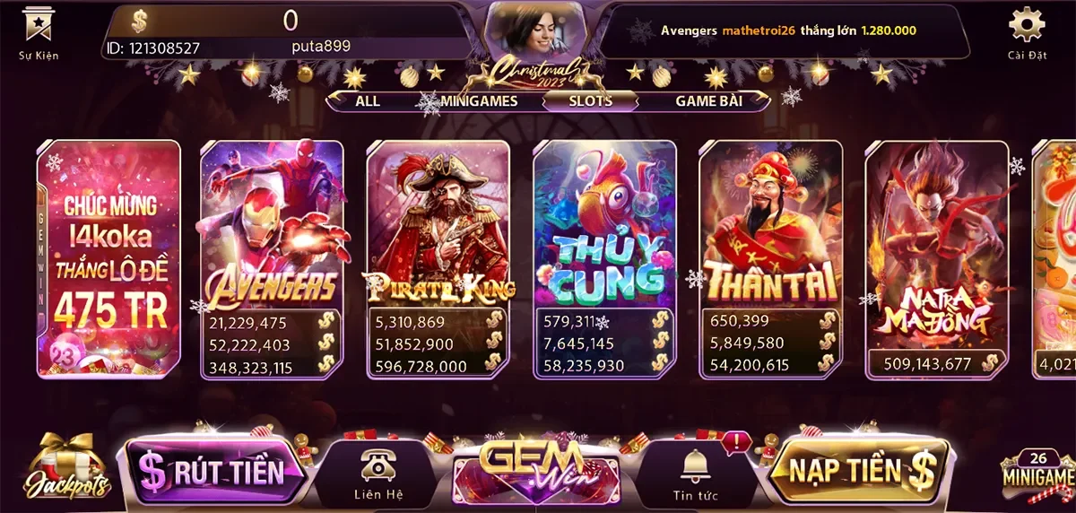 Slot nổ hũ nhiều trò chơi hấp dẫn