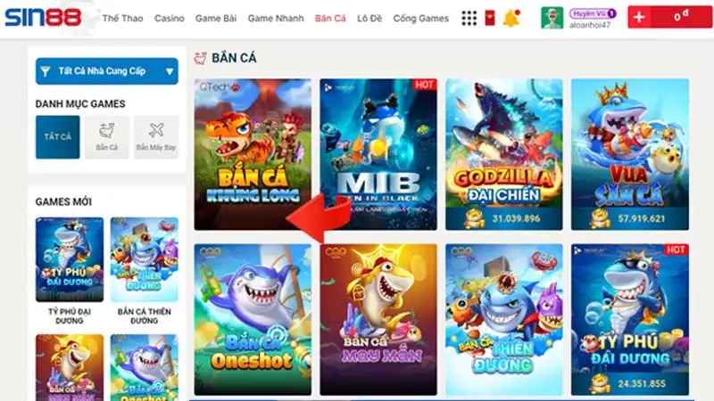 Bắn cá khủng long online cực nhiều loài sinh vật